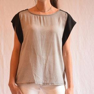 Harlowe & Graham Herringbone Blouse